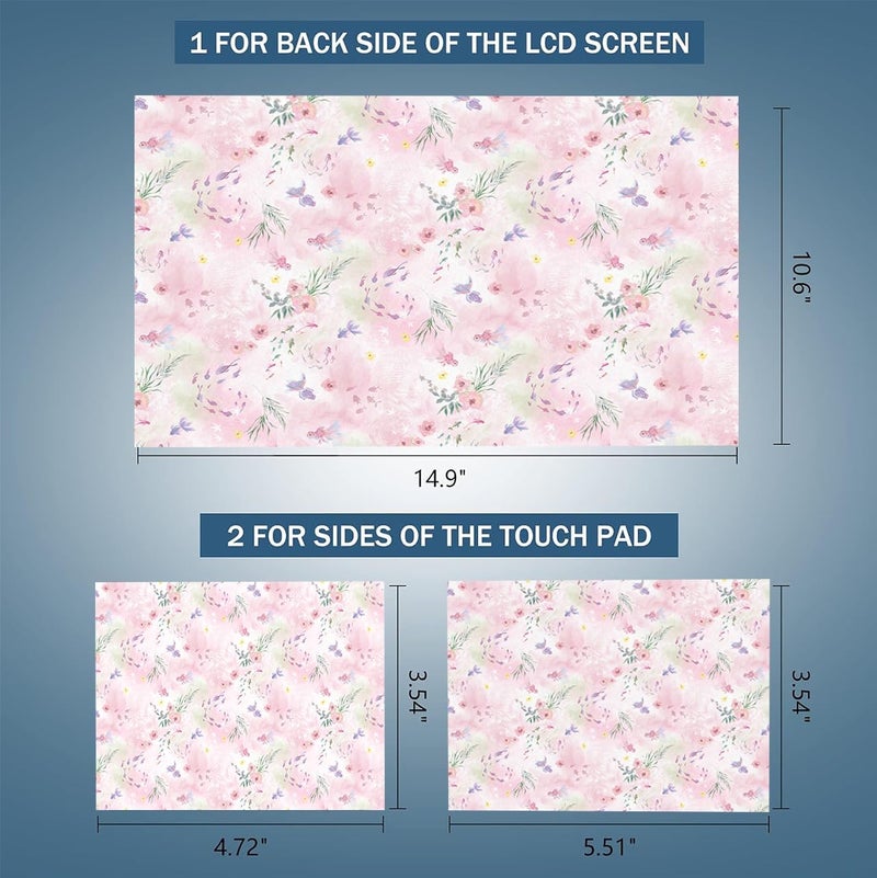 AORTDES Laptop Skin Sticker 12.1 13 13.3 14 15 15.6 Inches Netbook Sticker Decal Reusable Universal Notebook PC Art Personalized Protector by (AD-NEK-71 Little Goldfish) - Image 2